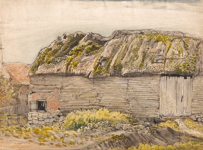 Eine Scheune mit moosigem Dach, Shoreham von Samuel Palmer